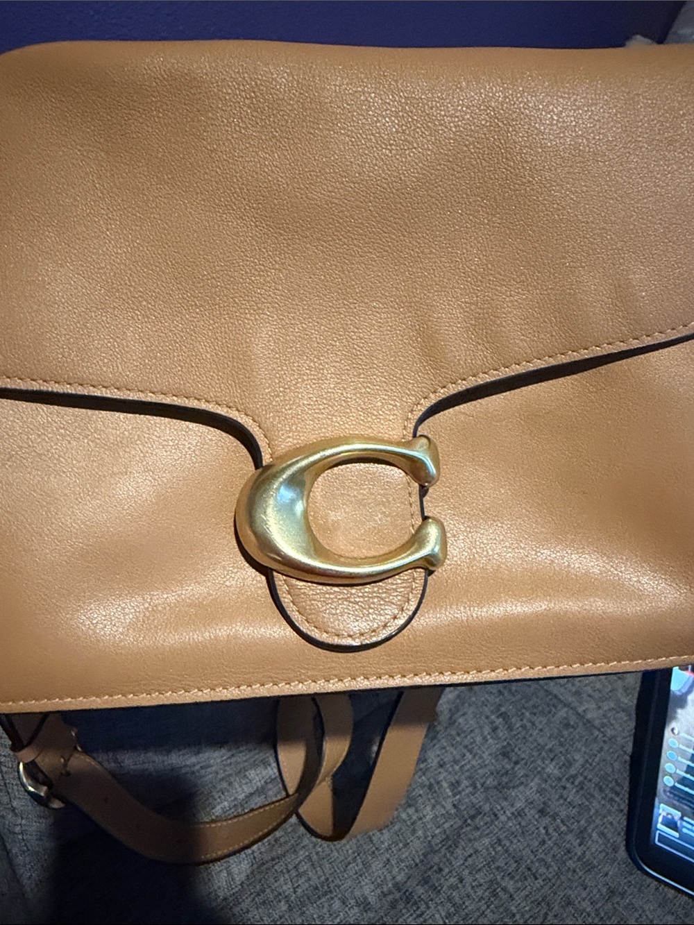 Coach Chain Tabby Shoulder Bag 26 Honey Brown - Picture 8 of 17